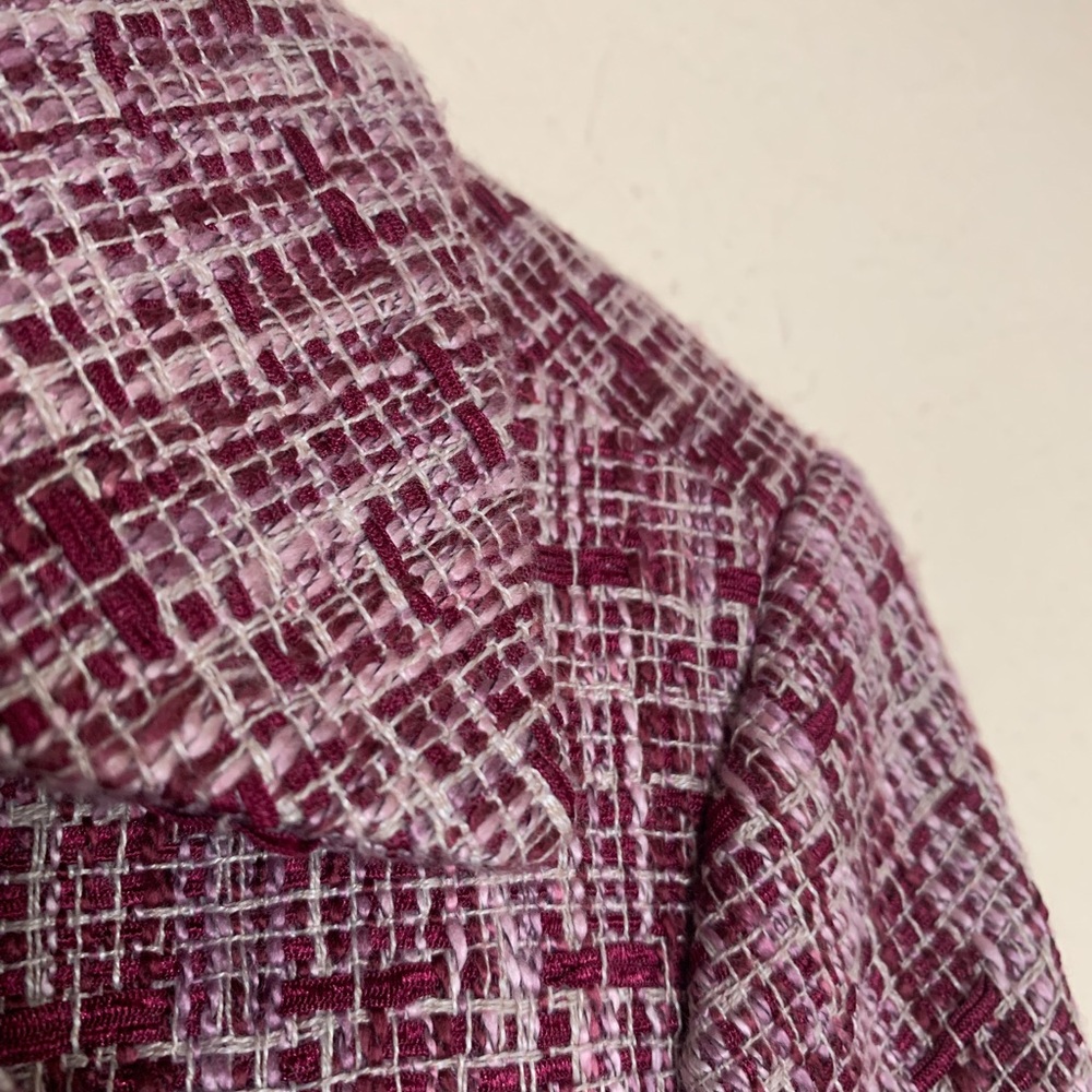Ann Taylor Raspberry Tweed Blazer - Picture 3 of 4